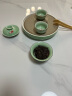 凝雅 陶瓷简约日式储水干泡台家用办公茶盘迷你竹制现代功夫茶具托盘 和序瓷面板梅子青(小号20cm) 实拍图