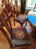 浩秦新中式椅垫客厅红木沙发垫坐垫新古典家具圈椅餐椅垫太师椅座垫 大福团-蓝色 50X40厚3cm椅垫(海绵垫) 实拍图