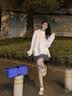 love legendlovelegend情侣装卫衣全套秋冬新款潮流网红小熊带帽外套一男一女 【春秋】白色女 M（建议100-120斤内穿） 实拍图