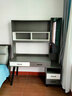 喆逢书桌书柜组合书架一体电脑桌台式轻奢现代简约书房卧室办公学习桌 灰色书桌+右边柜子 总长140cm 实拍图