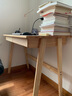 北欧实木书桌学生写字桌子现代简约家用台式笔记本电脑桌办公桌带抽屉中学生写字台 单书桌标准版[原木色] 1.0*0.55米双抽屉 实拍图