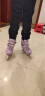 斯威（SWAY） 轮滑鞋儿童溜冰鞋男女童初学者可调滑轮鞋滑冰旱冰鞋成人直排轮CANNUP联名款 莫奈紫-八轮全闪【头盔护具七件套+大礼包】 M码(适合6-12岁)平时鞋码31-36 实拍图
