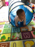 儿童阳光隧道爬行筒幼儿园感统训练器材钻洞玩具宝宝室内帐篷 1.8米半网圆点隧道-蓝 实拍图