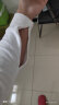 费洛仕春秋季新款男士V领薄款针织衫韩版潮修身长袖打底衫毛衣男秋衣 白色 XL 实拍图
