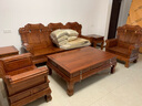 善心悦木红木家具非洲花梨（学名：刺猬紫檀）实木沙发客厅组合新古典中式大中户型别墅 单+单+三人位+角几*2+茶几 组合 实拍图