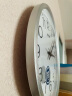 丽声(RHYTHM)挂钟客厅表卧室办公室静音挂表现代简约创意时钟欧式时尚圆形石英钟家居钟表36cm银色CMG494BR19 实拍图