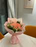 来一客鲜花速递粉玫瑰花束送女友老婆表白生日全国同城配送 33朵粉玫瑰花束小熊款 实拍图