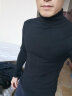 潮繁轩高领打底衫男加厚加绒棉长袖t恤男保暖弹力修身紧身卫衣男士冬季 黑色（高领厚款） XL码132-142斤左右修身版型 实拍图