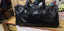 墨一旅行包男手提大容量旅行袋运动干湿分离健身单肩斜挎行李皮质背包 黑色大号 实拍图
