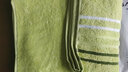 三利 毛巾家纺 纯棉柔软吸水洗脸面巾单条装 34×71cm 绿色 实拍图