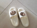 利达妮（TZLDN）踩屎感拖鞋女士夏季外穿户外防滑室内家居家用情侣洗澡厚底凉拖女 白色 38-39 (适合37-38码) 实拍图