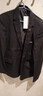 vocacool西服套装男三件套商务休闲职业正装结婚礼服大码西装学生西服外套 黑色西服外套+裤子+白衬衫+领带 5XL/180-190斤 实拍图