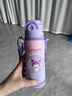 GULOO儿童保温杯库洛米女孩高颜值316不锈钢学生上学专饮用吸管水杯子 大耳狗【送杯套+3d贴】 520ml 实拍图