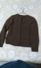 无印良品 MUJI 女式 针织抓绒 拉链开衫 W8AB231 棕色 M 实拍图