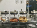 维艾（Newair）厨房香料收纳盒调味罐干调料密封罐套装辣椒罐家用瓶子组合调料盒 玻璃储物罐*4+调味架（大） 实拍图