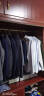 四喜 木头衣架10支实木衣挂衣撑 服装店衣服架 多功能防滑衣撑晾衣挂 6625H男10支 实拍图
