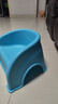 儿童特厚小沙发凳子塑料靠背椅家用可叠放幼儿园矮凳洗澡防滑座椅 【孔雀蓝】儿童沙发椅【特厚款】 单只装】适用0-5岁 实拍图