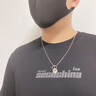 AHK王一博同款指环项链男女潮流嘻哈吊坠七夕情人节礼物送男女朋友 【王一博同款】圆牌戒指双环项链 实拍图