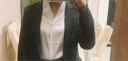 伊娅莎职业长袖衬衫女V领雪纺衫缎面气质打底商务正装美容珠宝店工作服 单件白色衬衫 S（建议80-92斤） 晒单实拍图