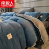 南极人（Nanjiren）冬季牛奶绒被套200x230cm单件被罩加厚珊瑚绒单人床上被单四件套 轻羽-高级灰【双面绒保暖】 单被套【加厚牛奶绒】 150cm*200cm 实拍图