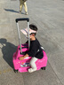 汪汪队立大功（PAW PATROL）儿童骑行行李箱可坐拉杆箱万向轮男孩女宝宝卡通木马汽车旅行箱 天天骑行款粉色 24英寸 实拍图