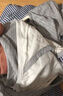克沃兹孕妇秋衣单件月子服孕妇睡衣产后哺乳上衣孕妇装喂奶衣交叉开口保暖哺乳衣可放胸垫 雾霾蓝 L码(适合100-120斤) 实拍图