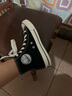 回力帆布鞋女春秋季新款学生小白鞋女休闲百搭平底板鞋韩版鞋子女 黑白 35 实拍图