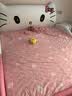 云朵家具 儿童床公主床实木真皮床少女孩粉色梦幻可爱卡通Kitty猫咪单人床网红软床卧室储物围栏护栏床 单床+护脊席梦思床垫+1个床头柜 1.5*2.0米 实拍图
