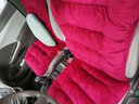笨斯基 汽车坐垫冬季毛绒保暖车垫棉坐垫冬天加厚小蛮腰汽车座垫座套 酒红色 前排单座椅 实拍图