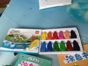 得力（deli）儿童水滴蜡笔不脏手可水洗安全油画棒幼儿园塑料彩笔宝宝24色水彩笔幼儿画笔不沾手 【1-6岁】12色水滴蜡笔 贈4件礼 实拍图