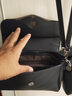 游子吟2025新款女士斜挎小包包单肩女包中老年妈妈包包软皮质感牛皮纹 黑色 实拍图