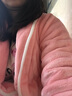 琼瑛法兰绒情侣睡袍女士浴袍春秋冬季珊瑚绒睡衣加厚浴衣家居服 QY043A女粉一件 M 实拍图