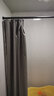 良栖（liangqi）浴帘杆浴帘套装免打孔北欧仿亚麻卫生间浴帘布防水加厚浴室帘 灰色（帘+黑杆） 适用1.4-1.5m宽(帘宽1.8*高1.8m) 实拍图