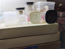 家の物语（KATEI STORY）日本进口透明塑料密封罐奶粉罐茶叶家用厨房五谷杂粮收纳盒储物罐 白色220ml-3个装 实拍图