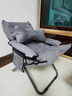 臻赛祺懒人椅宿舍椅子折叠现代简约电脑办公靠背椅休闲躺椅家用沙发椅 灰色单椅+抱枕+脚凳（三挡调节） 实拍图