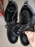 轩途诗马丁靴女加绒冬季系带英伦风短靴女厚底潮网红机车靴休闲女靴子 F06黑色加绒 37 实拍图