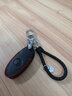 适用于日产钥匙包真皮钥匙套轩逸奇骏逍客劲客天籁途达蓝鸟骐达楼兰阳光骊威男女专用汽车钥匙扣保护壳 日产B款黑皮红线 实拍图