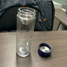 FU+玻璃杯男士商务泡茶杯带茶隔 茶杯耐热便携 高档商务礼品定制杯子 睿-双层深海蓝310ML 实拍图