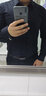 墨诺佰法式衬衫男商务休闲纯色修身免烫抗皱男士袖扣衬衫长袖白衬衣 黑色 43 码（175-190斤） 实拍图