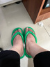 果洛菲（GUOLUOFEI）夏季踩屎感EVA人字拖男沙滩平底凉鞋防滑浴室拖鞋女 墨绿 40-41 实拍图