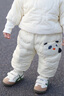 巴拉巴拉婴儿羽绒裤男童长裤女童裤子保暖裤宝宝高腰冬季 奶白10530 80 实拍图
