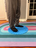 圆形指压板脚底按摩原地跑步超慢跑垫脚底穴位成人慢跑足底按摩垫 蓝色【圆形直径约55cm】 实拍图