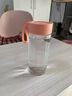 富光清然玻璃杯女便携牛奶杯咖啡高硼硅耐热刻度高颜值水杯子ins风花 粉色 480ml 实拍图