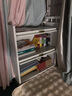 唐辑钢制书架书柜防尘落地多层带门铁艺书架置物架收纳储物柜三层70 实拍图