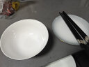 国玥景德镇碗碟套装轻奢骨瓷碗盘组合金边陶瓷碗具菜盘家用单个餐具 渐变灰8英寸浅盘1个 实拍图