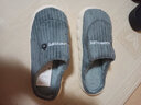 福虹辰2025踩屎感棉拖鞋女士厚底防滑冬季外穿居家情侣保暖学生棉拖男 清灰色(竖条小熊) 44-45 适合43-44 实拍图