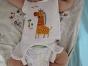 启乐融融纯棉肚兜婴儿夏季薄款男女宝宝全棉纱布半背护肚围连腿新生儿背心式带腿兜兜新生幼儿双层纱布护肚脐 长颈鹿 80码 实拍图
