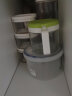 家の物语（KATEI STORY）日本进口透明塑料密封罐奶粉罐茶叶家用厨房五谷杂粮收纳盒储物罐 白色220ml-5个装 实拍图
