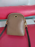 西柏莱夏季新款真牛皮手机包包女士迷你斜挎小包包时尚洋气mini贝壳包女 卡其色(亚光) 实拍图