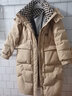 雅鹿品牌长款羽绒服女长过膝新款冬季加厚保暖时尚宽松鸭绒连帽外套 卡其色 XS （推荐70-100斤） 实拍图